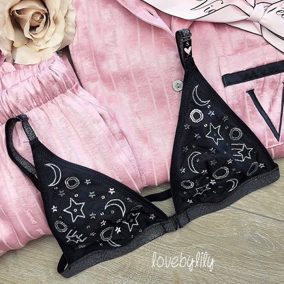 **NEW** 2/$30 ❤️ Victoria’s Secret Front Close Sequin Bralette Bra - Picture 1 of 7